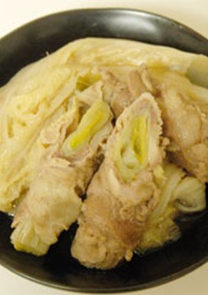 ネギ豚巻きと白菜の煮物-レシピのメイン写真