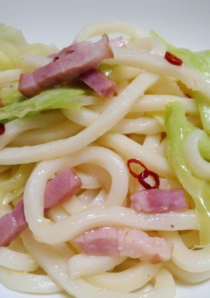 ゆず香る♪ おうどんペペロンチーノ-レシピのメイン写真
