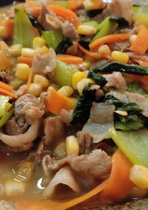 甘くて美味しい♪青梗菜とコーンの炒め煮-レシピのメイン写真