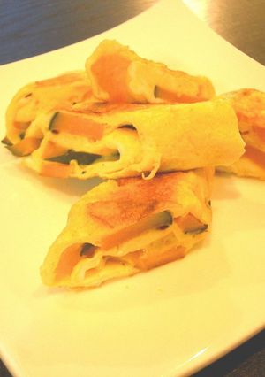 お弁当の彩りに♪ かぼちゃ卵焼き-レシピのメイン写真