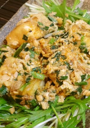 ニラ玉納豆の豆腐炒め☆健康診断に向けて-レシピのメイン写真