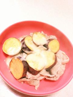 サツマイモ豚肉チーズ-レシピのメイン写真