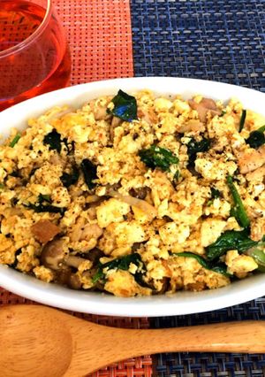 【糖質制限】木綿豆腐でタイカレー炒飯!-レシピのメイン写真