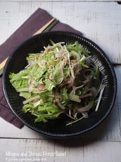 水菜としらすのポン酢サラダ-レシピのメイン写真