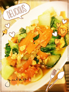 ちんげん菜でふわたまあんかけ-レシピのメイン写真