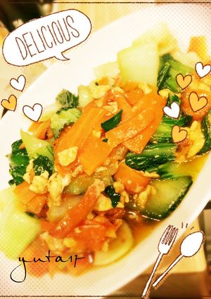 ちんげん菜でふわたまあんかけ-レシピのメイン写真