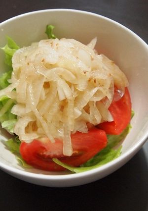 新たまねぎの食べる黒酢サラダ-レシピのメイン写真
