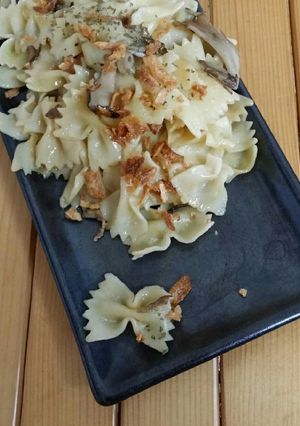 材料2つ！舞茸のお洒落かわいいパスタ♪-レシピのメイン写真