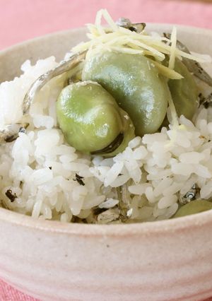 レンジで簡単★空豆と小魚のごはん-レシピのメイン写真