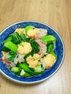 カニカマ、チンゲン菜と卵の中華炒め☆-レシピのメイン写真