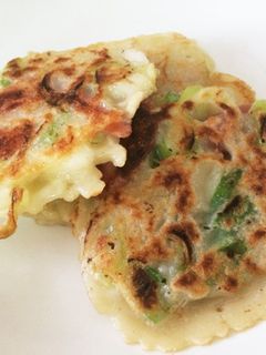 簡単☆小麦粉でモチモチねぎ焼き-レシピのメイン写真