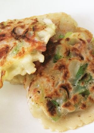 簡単☆小麦粉でモチモチねぎ焼き-レシピのメイン写真