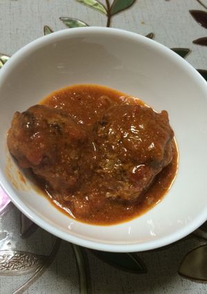 トマトの煮込みハンバーグ-レシピのメイン写真