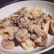 *山芋と豚肉のガリマヨ味噌炒め*