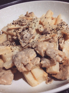 *山芋と豚肉のガリマヨ味噌炒め*-レシピのメイン写真