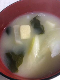 大根と高野豆腐のお味噌汁-レシピのメイン写真