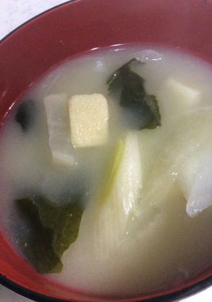 大根と高野豆腐のお味噌汁-レシピのメイン写真