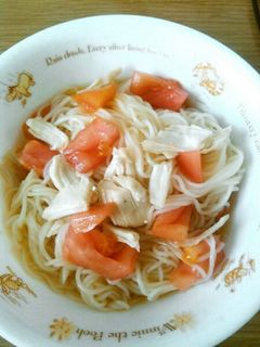 トマトとささみの冷そうめん-レシピのメイン写真