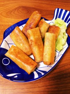 ひき肉とキャベツのカレー春巻き☆-レシピのメイン写真