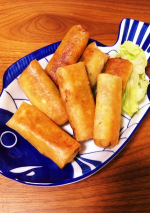 ひき肉とキャベツのカレー春巻き☆-レシピのメイン写真