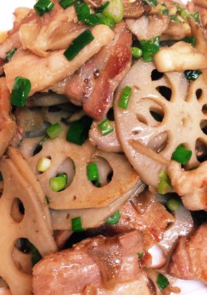 豚バラとれんこんの炒め物-レシピのメイン写真