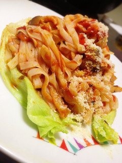 糖質0g麺で簡単!トマトバジルパスタ♪-レシピのメイン写真