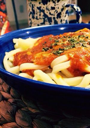 意外なウマさ！ミートソースチーズうどん-レシピのメイン写真
