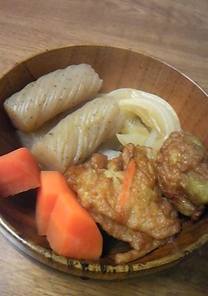 新玉ねぎとちぎり揚げの煮物-レシピのメイン写真