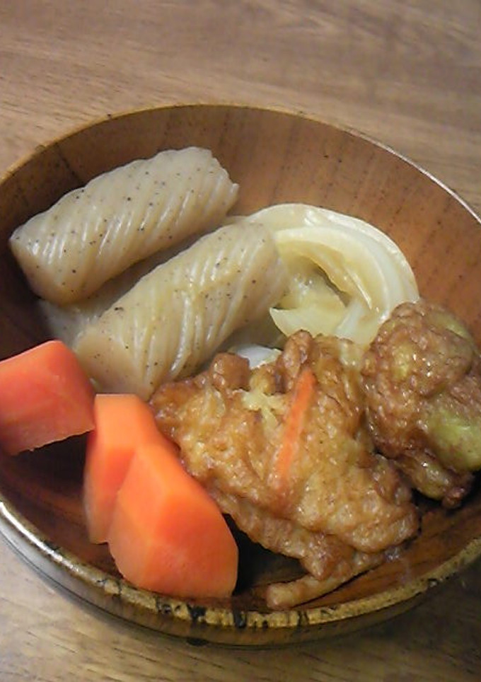 新玉ねぎとちぎり揚げの煮物-レシピのメイン写真