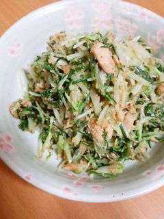 子供もモグモグ♬水菜とツナのごま和え-レシピのメイン写真