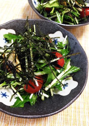 水菜とひじきのサラダ-レシピのメイン写真