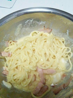中華麺で作るカルボナーラ(๑^^๑)♪-レシピのメイン写真