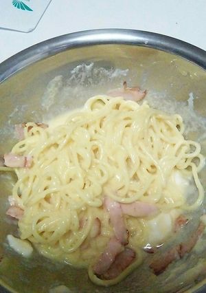 中華麺で作るカルボナーラ(๑^^๑)♪-レシピのメイン写真