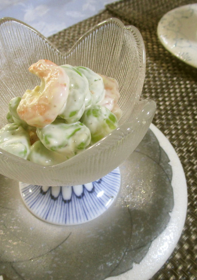 そら豆と海老のゴママヨネーズ和え-レシピのメイン写真