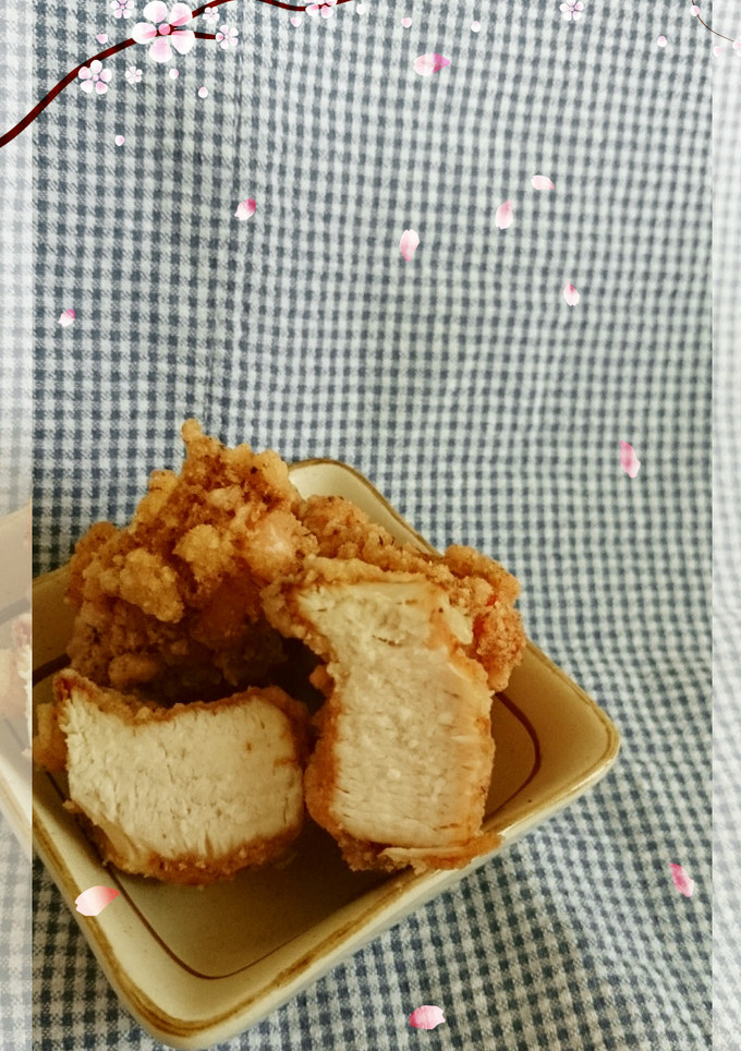 桜香る✿鶏の変わり衣唐揚げ-レシピのメイン写真