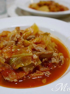 春キャベツと豚肉のトマト煮-レシピのメイン写真
