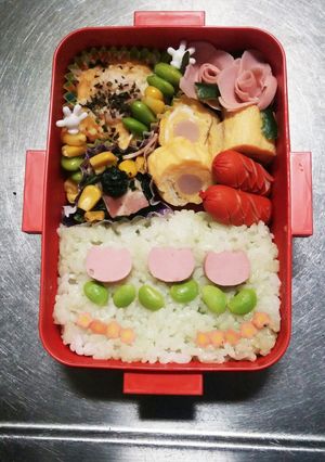 お花畑キャラ弁-レシピのメイン写真