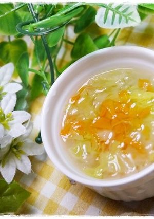 離乳食後期　にんじん玉ねぎ白菜の味噌汁-レシピのメイン写真