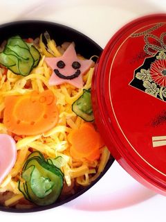 ちらし寿司 お弁当 子供 キャラ弁-レシピのメイン写真