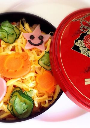 ちらし寿司 お弁当 子供 キャラ弁-レシピのメイン写真