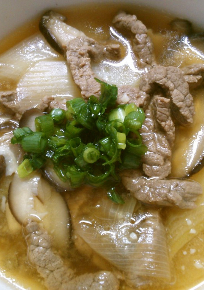 簡単！　牛肉と　長ネギ　椎茸の　中華煮　-レシピのメイン写真