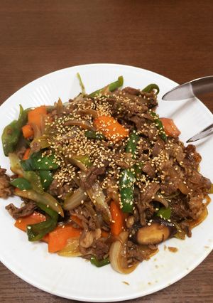 安いお肉でチャプチェ-レシピのメイン写真