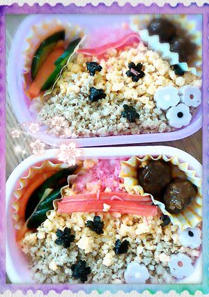 キャラ弁初心者　季節のお弁当　春-レシピのメイン写真