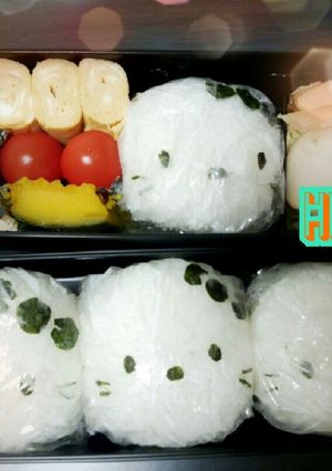 海苔だけで簡単キャラ弁☆キティちゃん-レシピのメイン写真