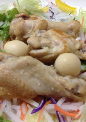 フライパンで手羽元とうずら卵のさっぱり煮-レシピのメイン写真