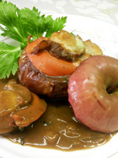 活ほたてクリームカレー 焼きリンゴ詰め-レシピのメイン写真
