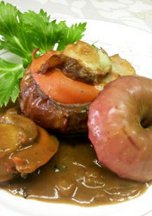 活ほたてクリームカレー　焼きリンゴ詰め-レシピのメイン写真
