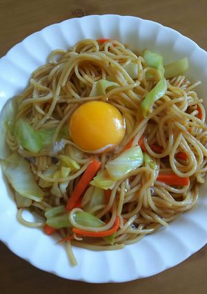 誰でもできる！簡単スパゲッティ焼きそば-レシピのメイン写真