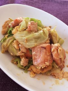 鮭とキャベツのマヨ炒め-レシピのメイン写真