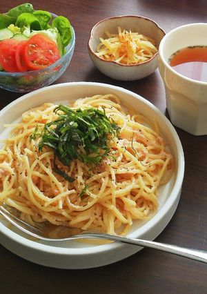 牛乳使用♪あっさりしっとりたらこスパ-レシピのメイン写真